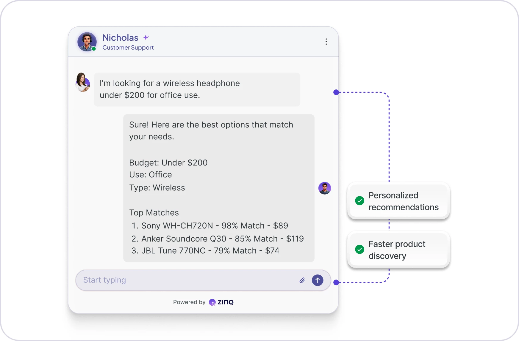 Guided product discovery